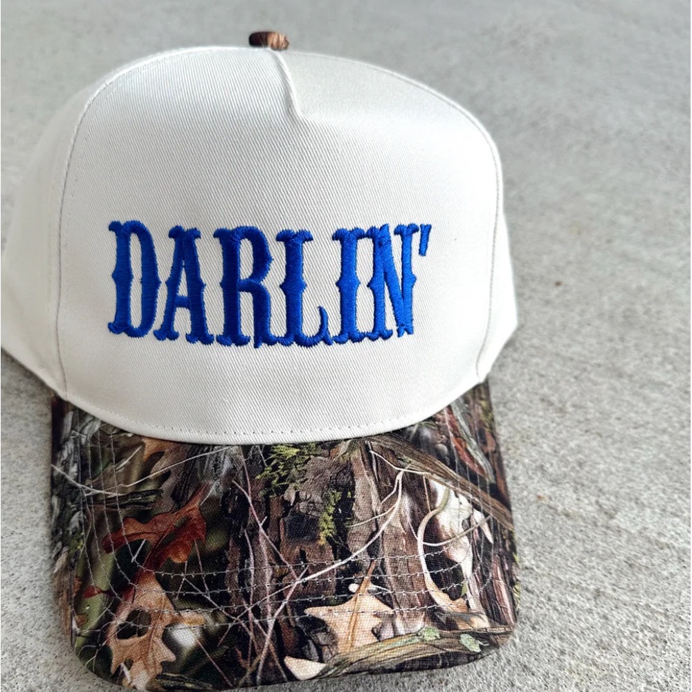 David and Young White and Camouflage Trucker Hat
